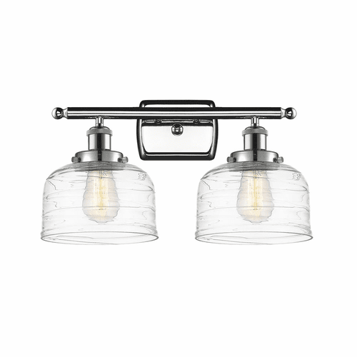 Innovations Bell 2-LT Large Bath Vanity Light - Polished Chrome - 916-2W-PC-G713