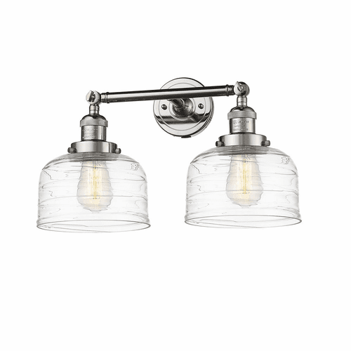Innovations Bell 2-LT Large Bath Vanity Light - Polished Nickel - 208-PN-G713