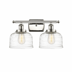 Innovations Bell 2-LT Large Bath Vanity Light - Polished Nickel - 916-2W-PN-G713