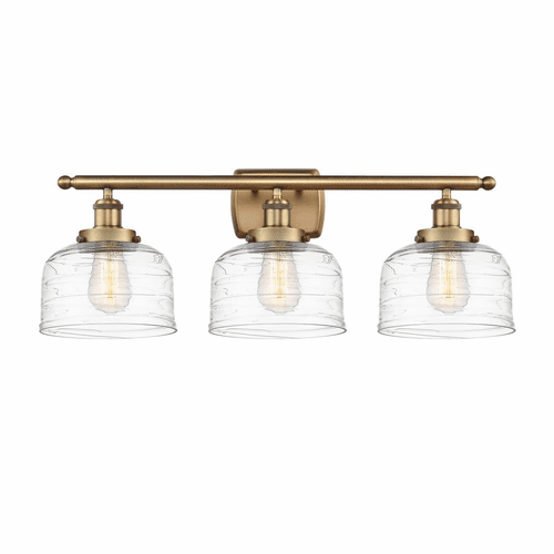 Innovations Bell 3-LT Large Bath Vanity Light - Brushed Brass - 916-3W-BB-G713