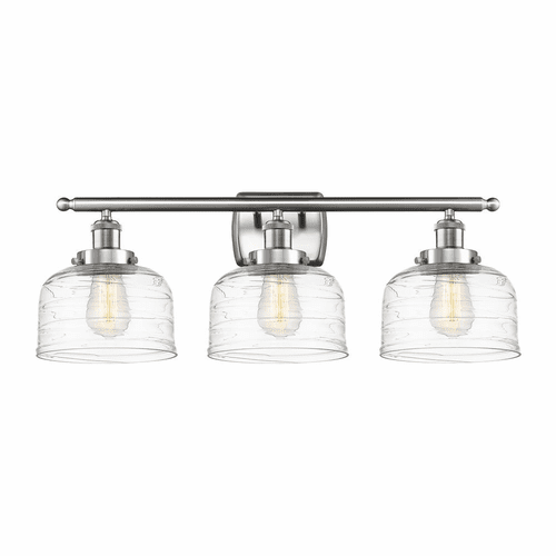 Innovations Bell 3-LT Large Bath Vanity Light - Brushed Nickel - 916-3W-SN-G713