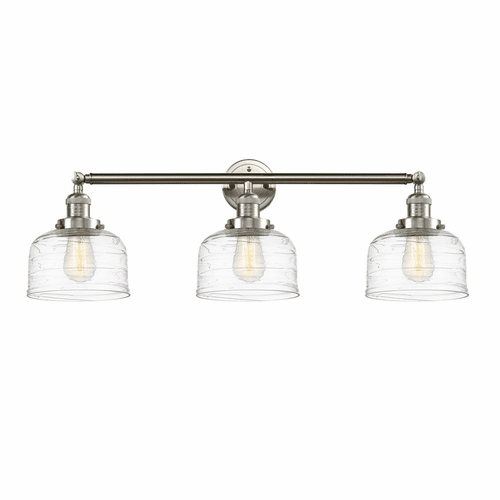 Innovations Bell 3-LT Large Bath Vanity Light - Brushed Satin Nickel - 205-SN-G713