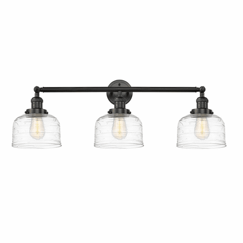 Innovations Bell 3-LT Large Bath Vanity Light - Matte Black - 205-BK-G713