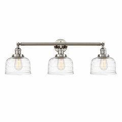 Innovations Bell 3-LT Large Bath Vanity Light - Polished Nickel - 205-PN-G713