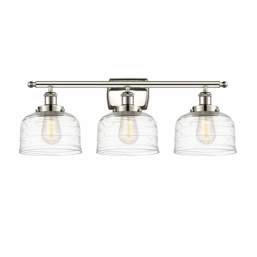 Innovations Bell 3-LT Large Bath Vanity Light - Polished Nickel - 916-3W-PN-G713