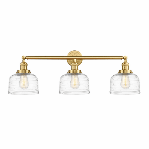 Innovations Bell 3-LT Large Bath Vanity Light - Satin Gold - 205-SG-G713