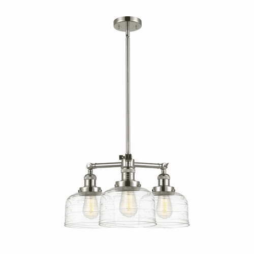 Innovations Bell 3-LT Large Chandelier - Polished Nickel - 207-PN-G713