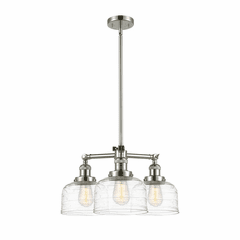 Innovations Bell 3-LT Large Chandelier - Polished Nickel - 207-PN-G713