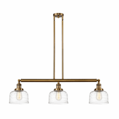 Innovations Bell 3-LT Large Island Light - Brushed Brass - 213-BB-G713 Innovations Bell 3-LT Large Island Light - Brushed Brass - 213-BB-G713