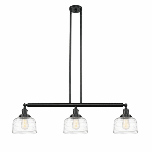 Innovations Bell 3-LT Large Island Light - Matte Black - 213-BK-G713