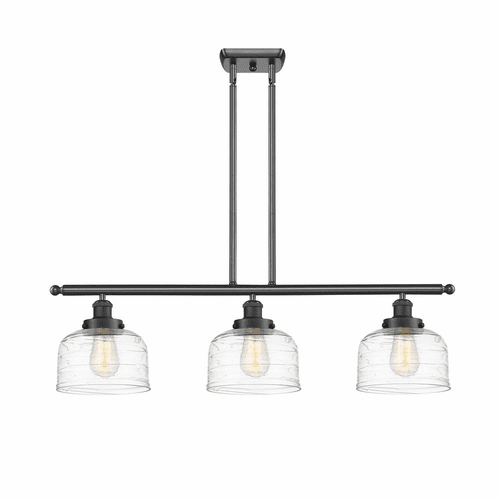Innovations Bell 3-LT Large Island Light - Matte Black - 916-3I-BK-G713