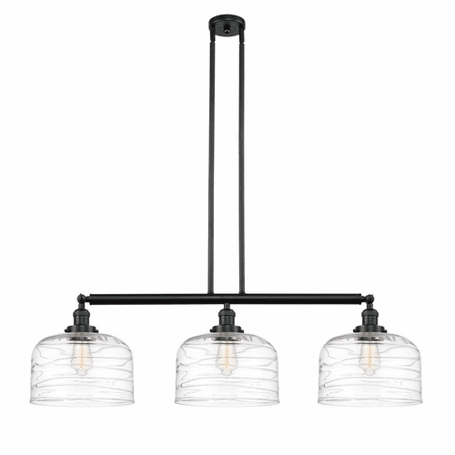Innovations Bell 3-LT XL Island Light - Matte Black - 213-BK-G713-L