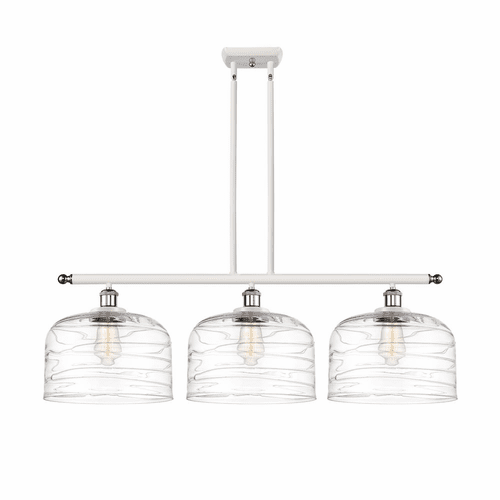 Innovations Bell 3-LT XL Island Light - White and Chrome - 916-3I-WPC-G713-L