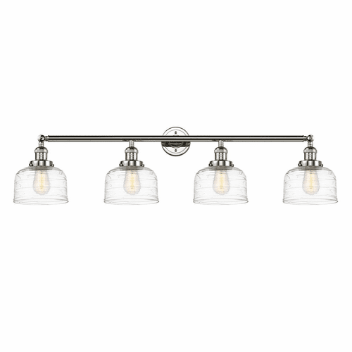 Innovations Bell 4-LT Large Bath Vanity Light - Polished Nickel - 215-PN-G713