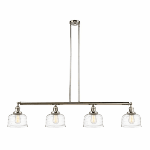 Innovations Bell 4-LT Large Island Light - Polished Nickel - 214-PN-G713