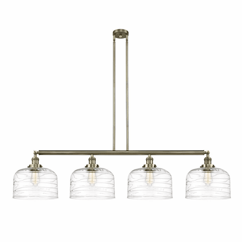 Innovations Bell 4-LT XL Island Light - Antique Brass - 214-AB-G713-L