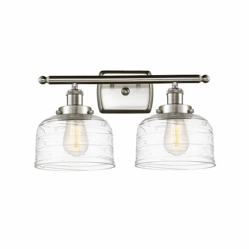 Innovations Bell LED Large Bath Vanity Light - Brushed Nickel - 916-2W-SN-G713-LED