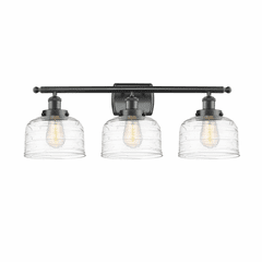 Innovations Bell LED Large Bath Vanity Light - Matte Black - 916-3W-BK-G713-LED