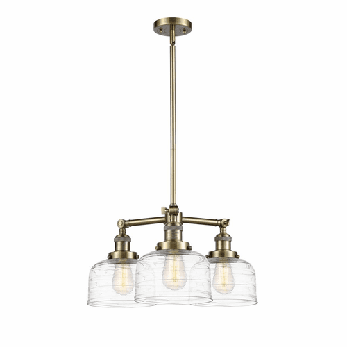 Innovations Bell LED Large Chandelier - Antique Brass - 207-AB-G713-LED
