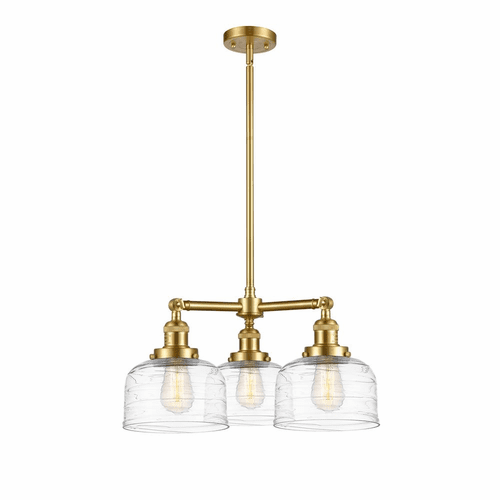 Innovations Bell LED Large Chandelier - Satin Gold - 207-SG-G713-LED