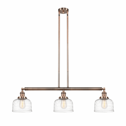 Innovations Bell LED Large Island Light - Antique Copper - 213-AC-G713-LED