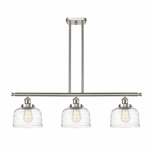 Innovations Bell LED Large Island Light - Brushed Nickel - 916-3I-SN-G713-LED