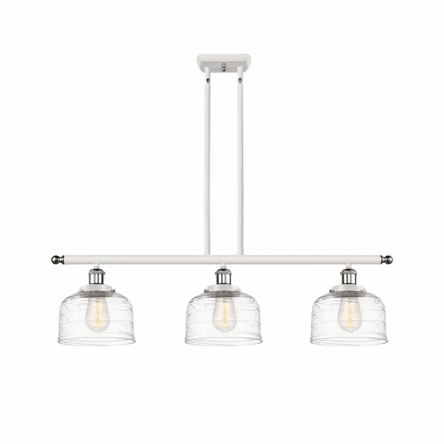 Innovations Bell LED Large Island Light - White and Chrome - 916-3I-WPC-G713-LED