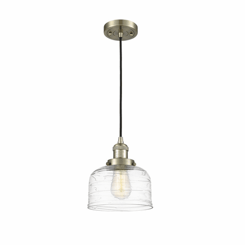 Innovations Bell LED Large Mini Pendant - Antique Brass - 201C-AB-G713-LED