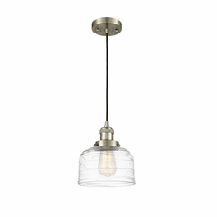 Innovations Bell LED Large Mini Pendant - Antique Brass - 201C-AB-G713-LED