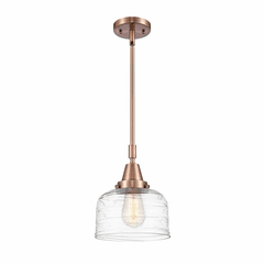 Innovations Bell LED Large Mini Pendant - Antique Copper - 447-1S-AC-G713-LED