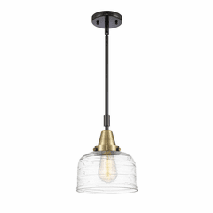 Innovations Bell LED Large Mini Pendant - Black Brass - 447-1S-BAB-G713-LED