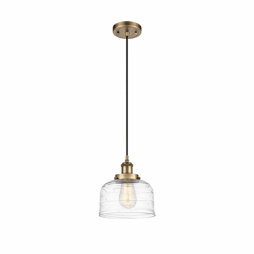 Innovations Bell LED Large Mini Pendant - Brushed Brass - 916-1P-BB-G713-LED