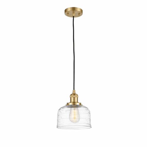Innovations Bell LED Large Mini Pendant - Satin Gold - 201C-SG-G713-LED