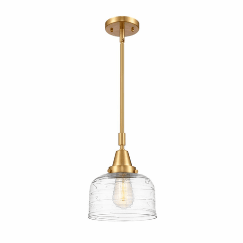 Innovations Bell LED Large Mini Pendant - Satin Gold - 447-1S-SG-G713-LED