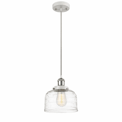 Innovations Bell LED Large Mini Pendant - White and Chrome - 916-1P-WPC-G713-LED Innovations Bell LED Large Mini Pendant - White and Chrome - 916-1P-WPC-G713-LED