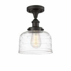 Innovations Bell LED Large Semi-Flush Mount - Oil Rbd Bronze - 916-1C-OB-G713-LED