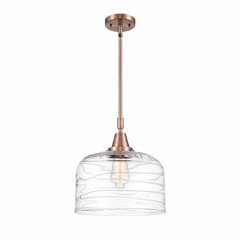 Innovations Bell LED Mini Pendant - Antique Copper - 447-1S-AC-G713-L-LED