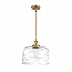 Innovations Bell LED Mini Pendant - Brushed Brass - 447-1S-BB-G713-L-LED