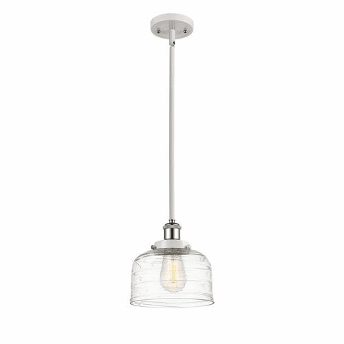 Innovations Bell LED Mini Pendant - White and Chrome - 916-1S-WPC-G713-LED