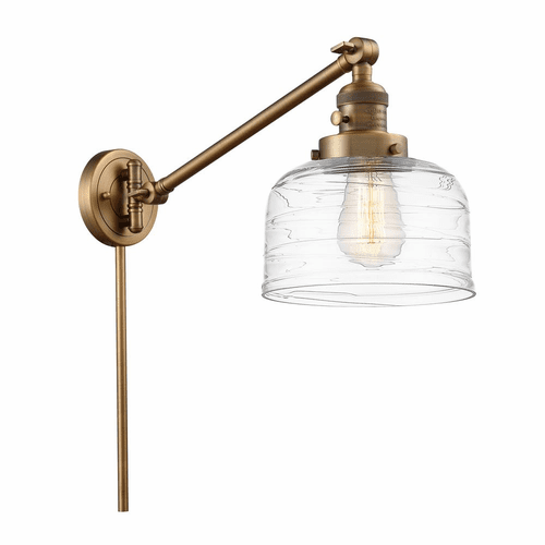 Innovations Bell LED Swing Arm With Switch - Brushed Brass - 237-BB-G713-LED