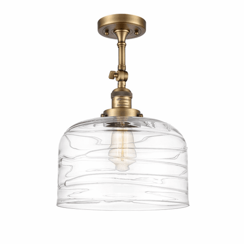Innovations Bell LED XL Semi-Flush Mount - Brushed Brass - 201F-BB-G713-L-LED