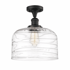 Innovations Bell LED XL Semi-Flush Mount - Matte Black - 517-1CH-BK-G713-L-LED