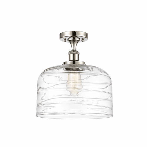 Innovations Bell LED XL Semi-Flush Mount - Polished Nickel - 916-1C-PN-G713-L-LED