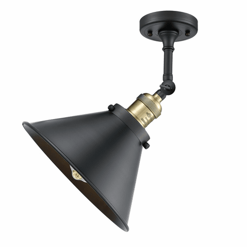 Innovations Briarcliff 1-LT Sconce - Black Antique Brass - 203-BAB-M10-BK