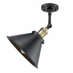 Innovations Briarcliff 1-LT Sconce - Black Antique Brass - 203-BAB-M10-BK