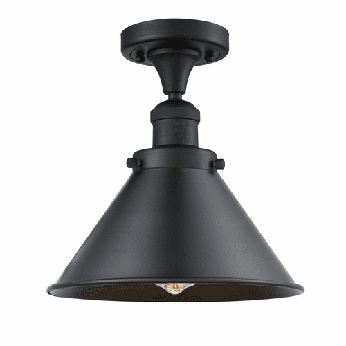 Innovations Briarcliff 1-LT Semi-Flush Mount - Matte Black - 517-1CH-BK-M10-BK