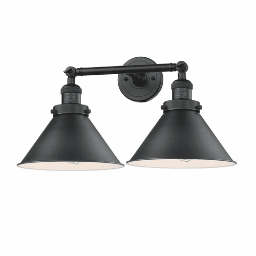 Innovations Briarcliff 2 Light Bath Vanity Light - Matte Black - 208-BK-M10-BK