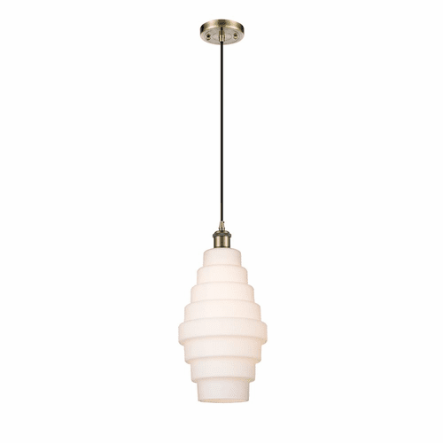 Innovations Cascade LED Mini Pendant - Antique Brass - 516-1P-AB-G671-8-LED