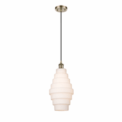 Innovations Cascade LED Mini Pendant - Antique Brass - 516-1P-AB-G671-8-LED