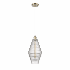 Innovations Cascade LED Mini Pendant - Antique Brass - 516-1P-AB-G672-8-LED